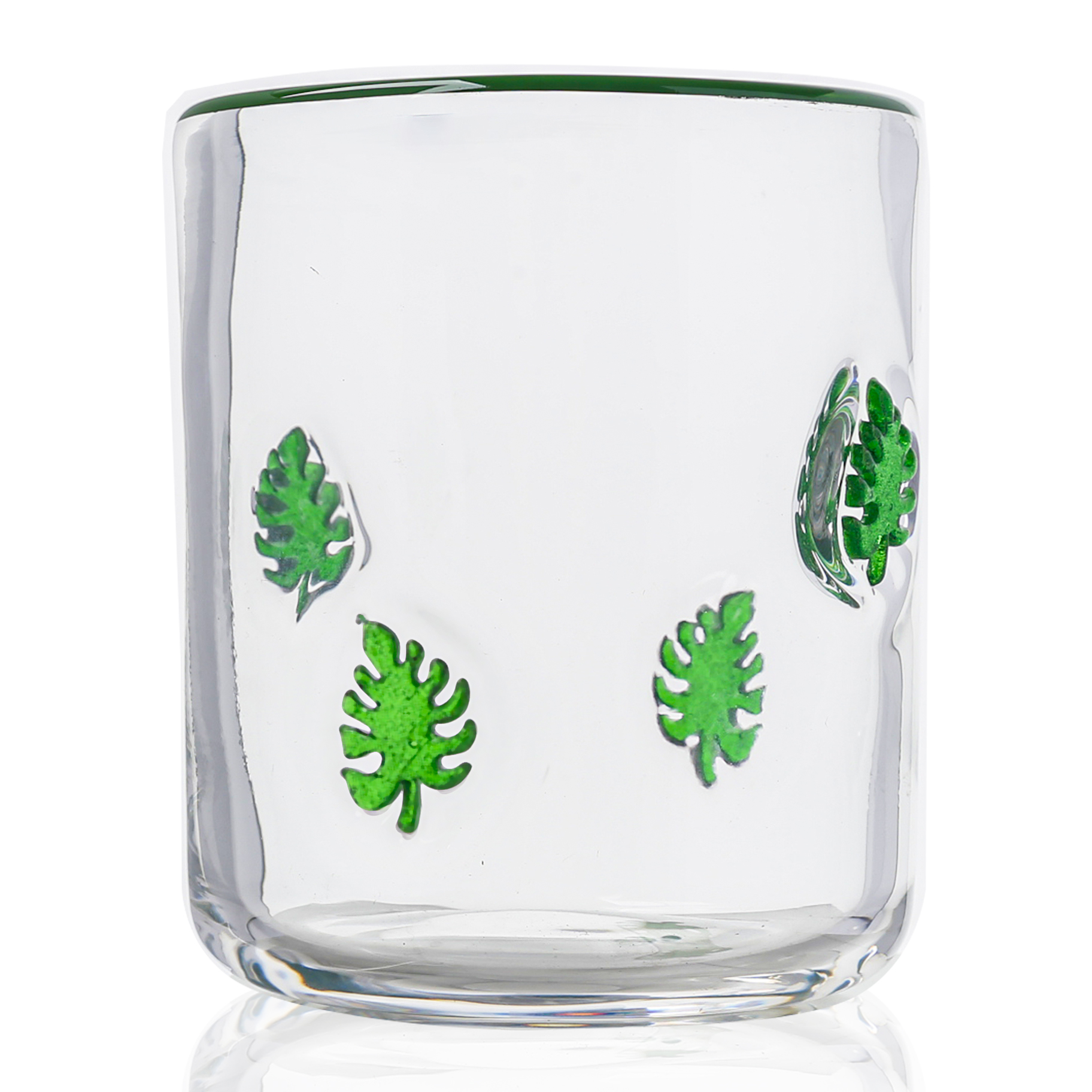 Icon Juice Glass With Handpainted Colorful Mouth