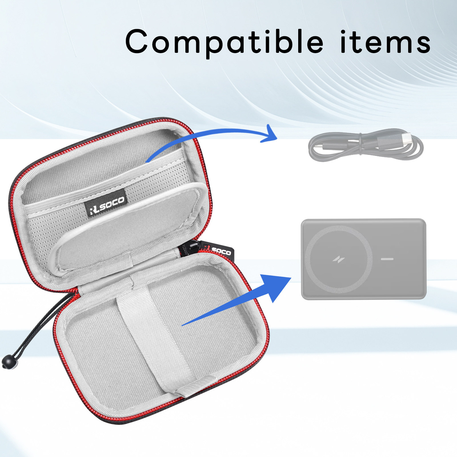 RLSOCO Hard Case for Anker 621/622/633 Magnetic Portable Charger (MagGo) & Anker MagGo Ultra Slim/MagGo 10000mAh Power Bank (Case Only)