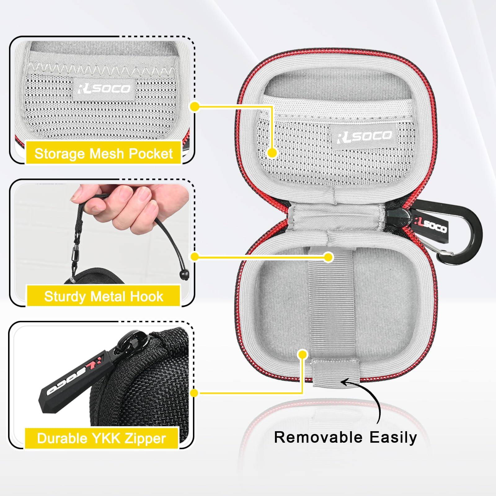 Hard Case for Powerbeats Pro 2 - RLSOCO Carrying Case for Beats Powerbeats Pro 2 Wireless Bluetooth Earbuds - Black (Case Only)