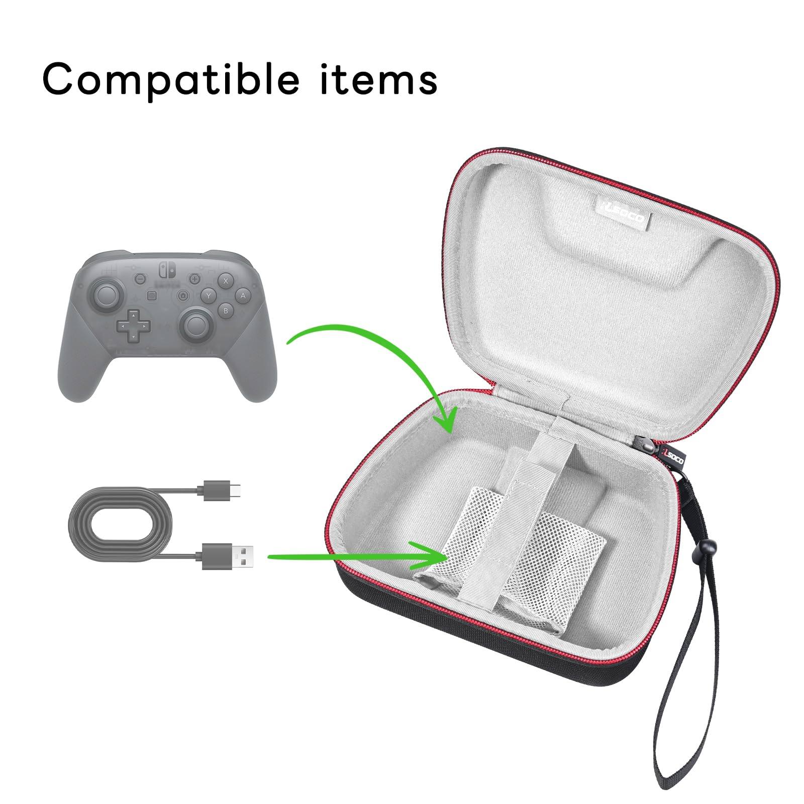 RLSOCO Carrying Case for GameSir G7 SE/Kaleid/T7 Wired Controller & Cyclone 2/Super Nova/Nova 2 Lite/Nova Lite 2.4g/T4 Pro/Tarantula Pro Wireless Controller and More (Case Only)