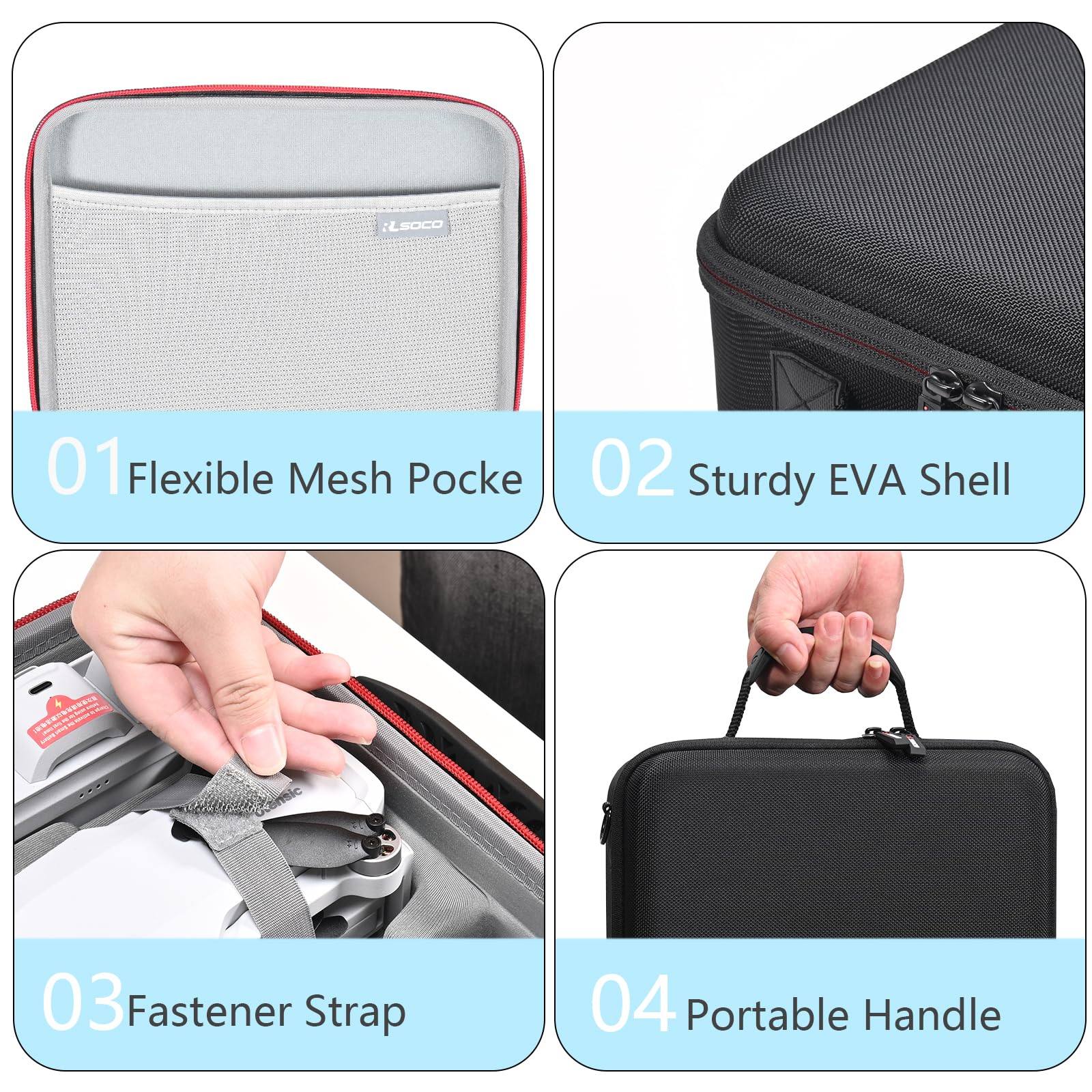 RLSOCO Hard Case for Potensic ATOM 2 Drone - Fits Accessories: Drone,Remote Controller,Charging Hub and Power Adapter (Case Only)