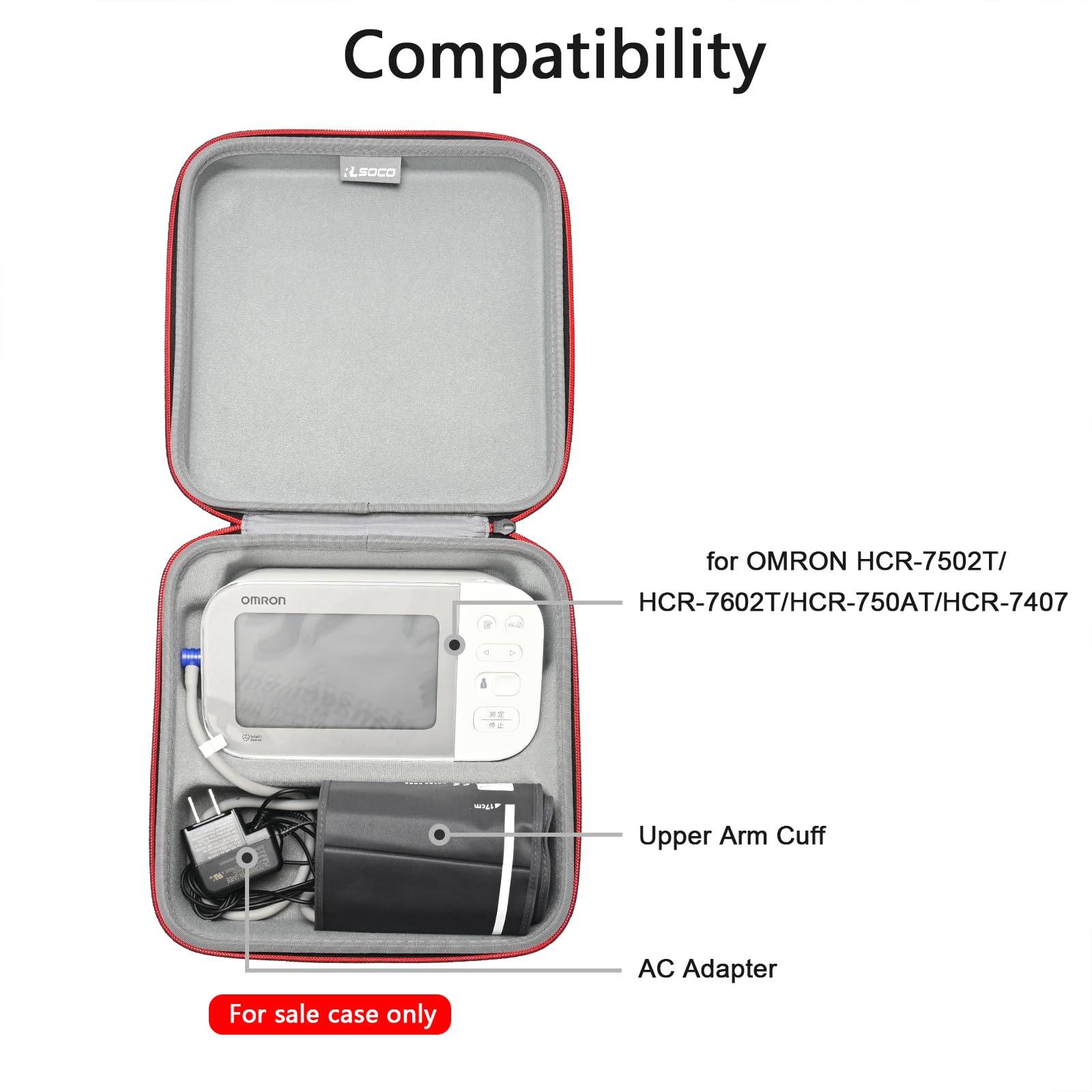 RLSOCO Hard Case for OMRON Platinum/Gold/7 Series/10 Series/M6 Upper Arm Blood Pressure Monitor - Fits for OMRON BP5450/BP5350/BP7350/BP7450/HEM-7360-E (Case Only)