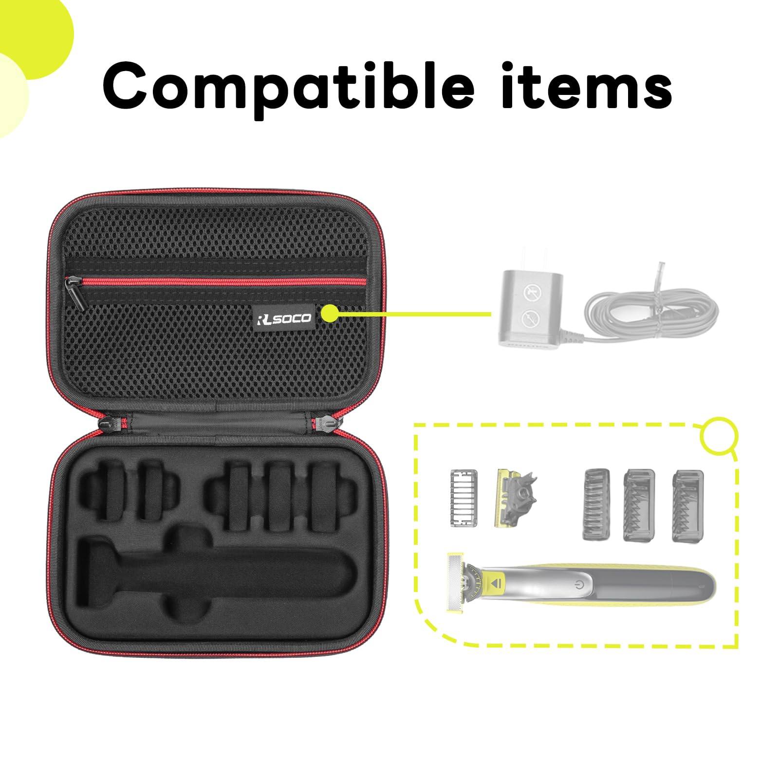 RLSOCO Case Compatible With Philips Norelco OneBlade 360 & OneBlade,Fits for Philips QP2724/90,QP4530/90,QP2834/70,QP4631/90,QP2630/70,QP2520/90 Hybrid Electric Beard Trimmer and Shaver (Case Only)