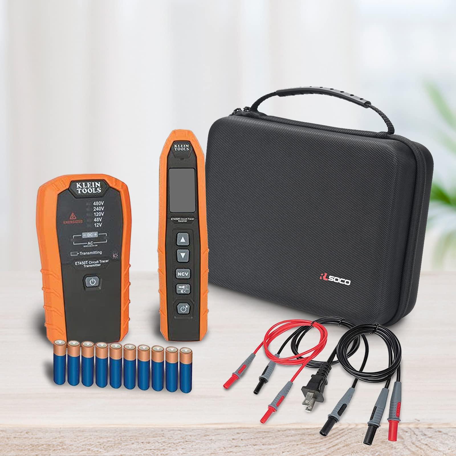 RLSOCO Hard Case for Klein Tools ET450 Advanced Circuit Breaker Finder and Wire Tracer Kit-Compact Tools Kit Organizer Case