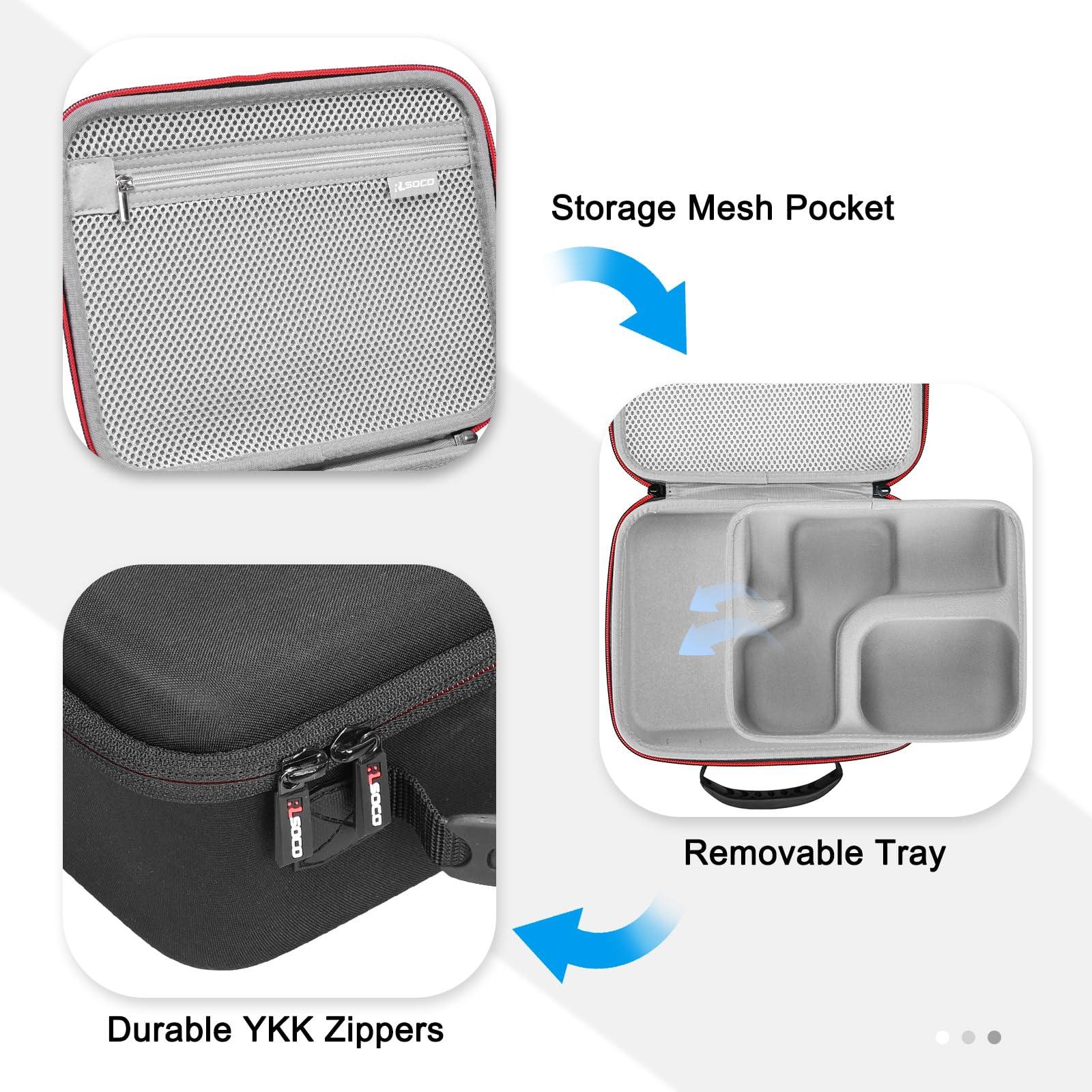 RLSOCO Hard Case Compatible With Shure MV7X / MV7+ / MV6 / MV7 / MV7i Podcast Dynamic Microphone & Shure SM7B / SM7dB Vocal Dynamic Microphone - Black (Case Only)