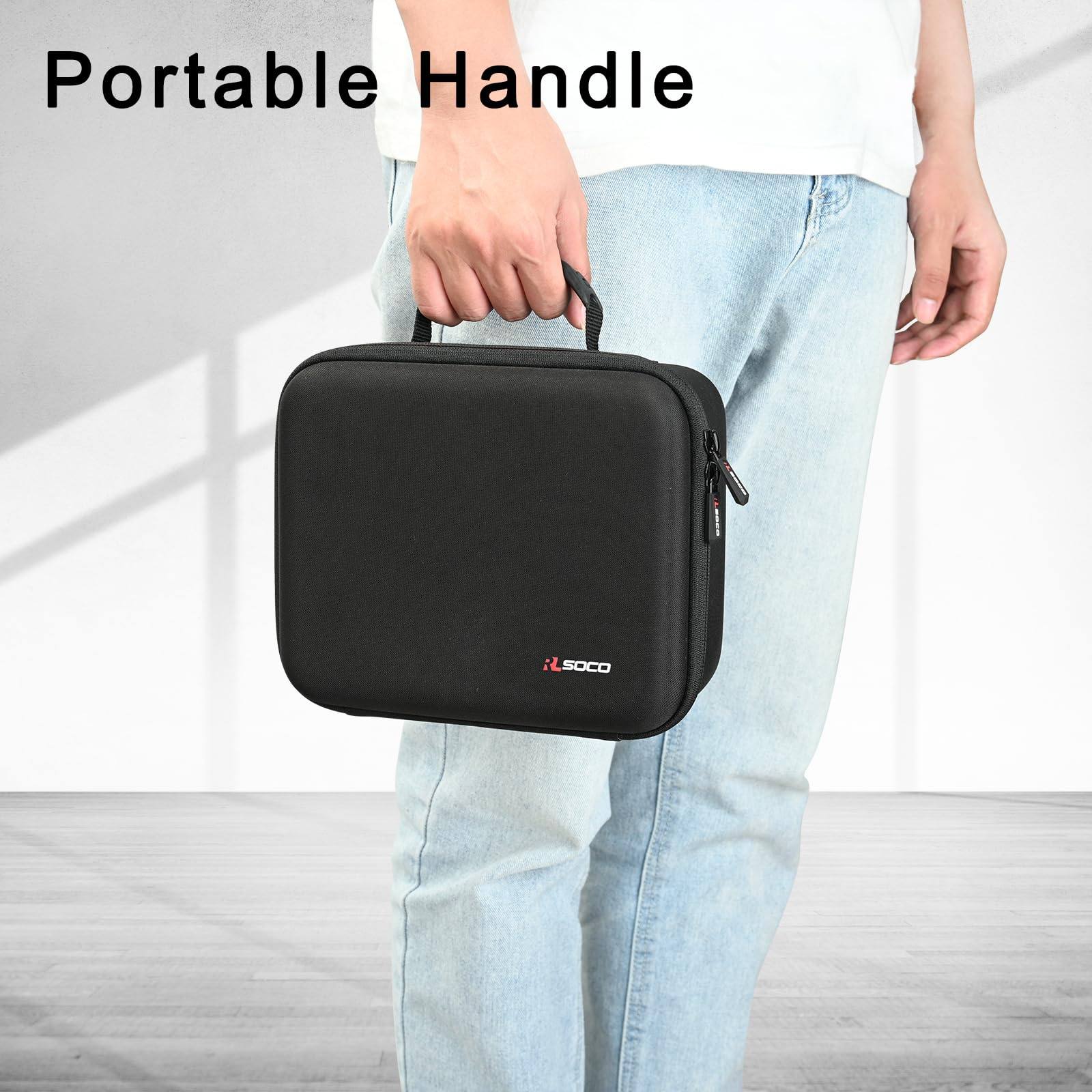 RLSOCO Hard Case Compatible With Shure MV7X / MV7+ / MV6 / MV7 / MV7i Podcast Dynamic Microphone & Shure SM7B / SM7dB Vocal Dynamic Microphone - Black (Case Only)