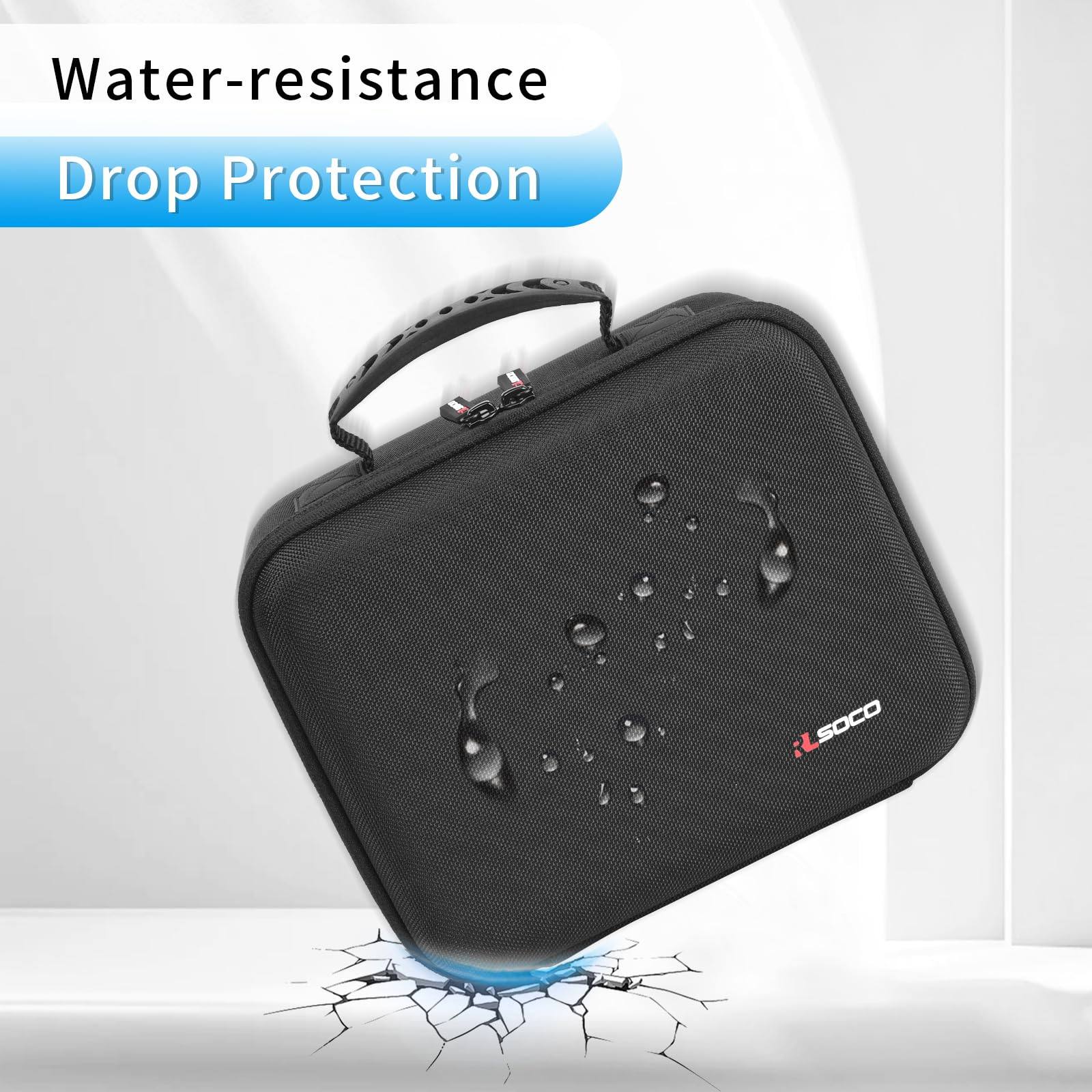 RLSOCO Hard Case Compatible With Shure MV7X / MV7+ / MV6 / MV7 / MV7i Podcast Dynamic Microphone & Shure SM7B / SM7dB Vocal Dynamic Microphone - Black (Case Only)