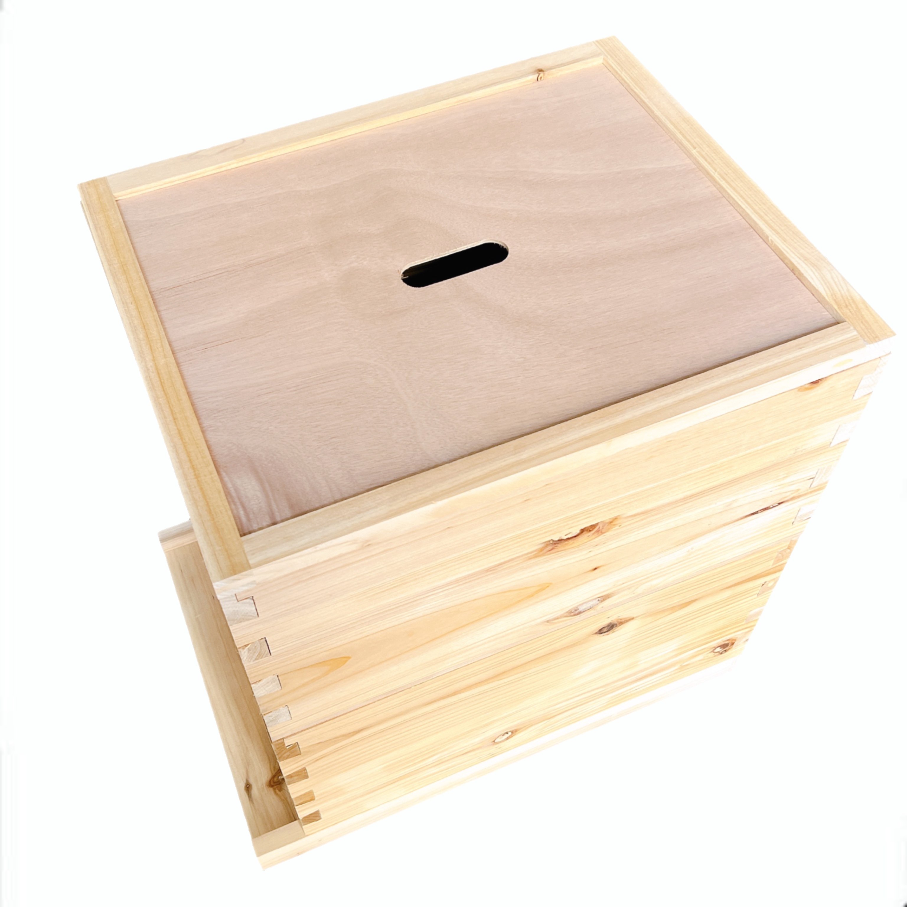 Bees Box Langstroth Wooden Kit Bee Nest Beekeeping Equipment Beekeeper Tool for Bee Hive Supply Nest Frame with Metal Roof