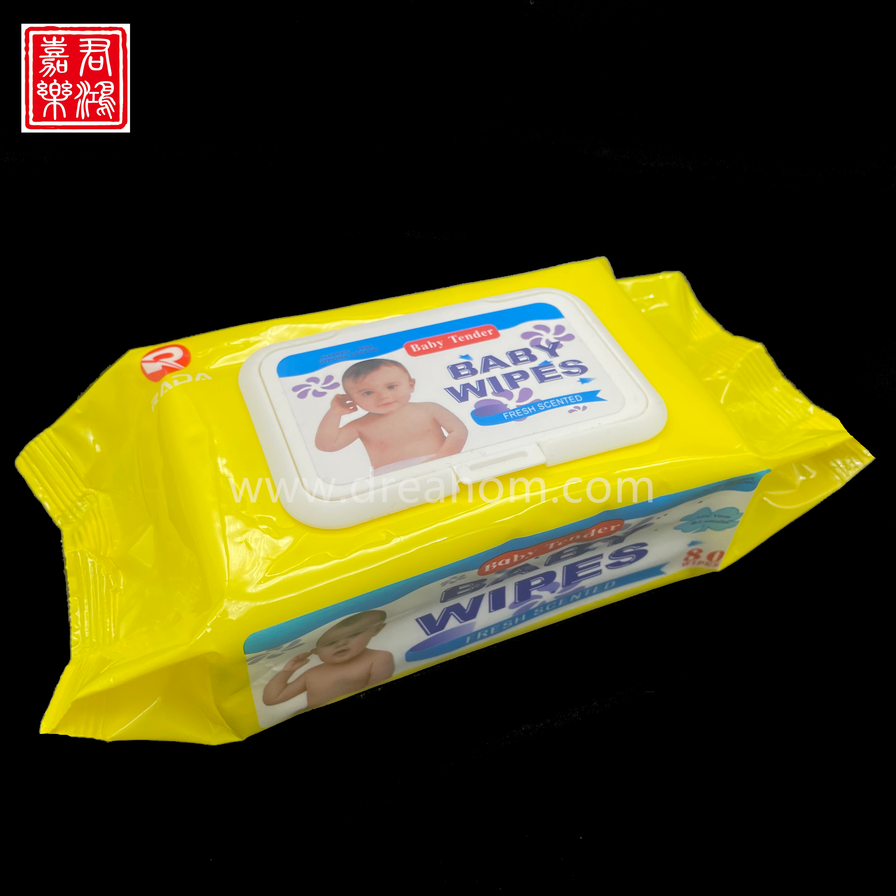 99% Pure Water Unscented Baby Wipes yellow