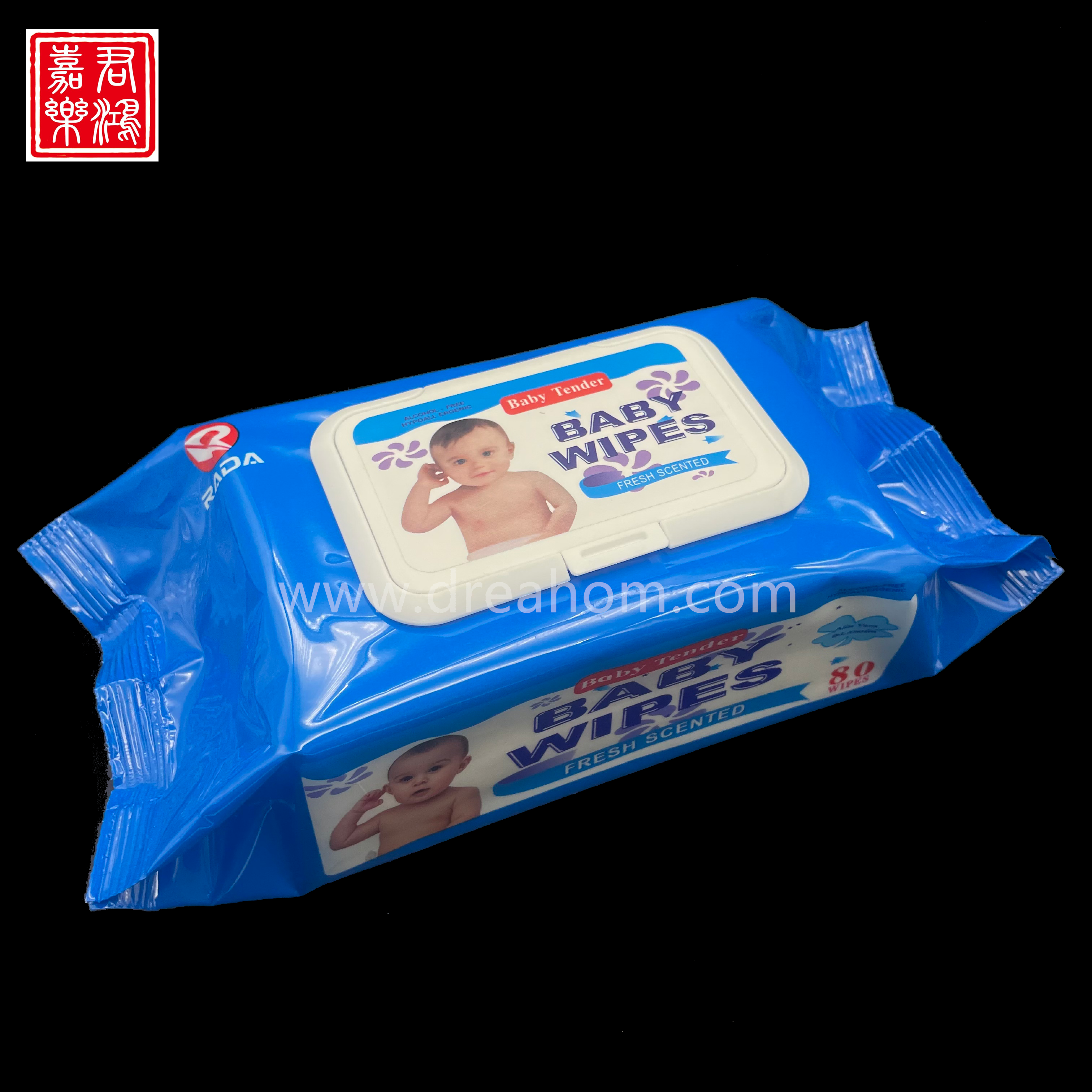 99% Pure Water Unscented Baby Wipes blue