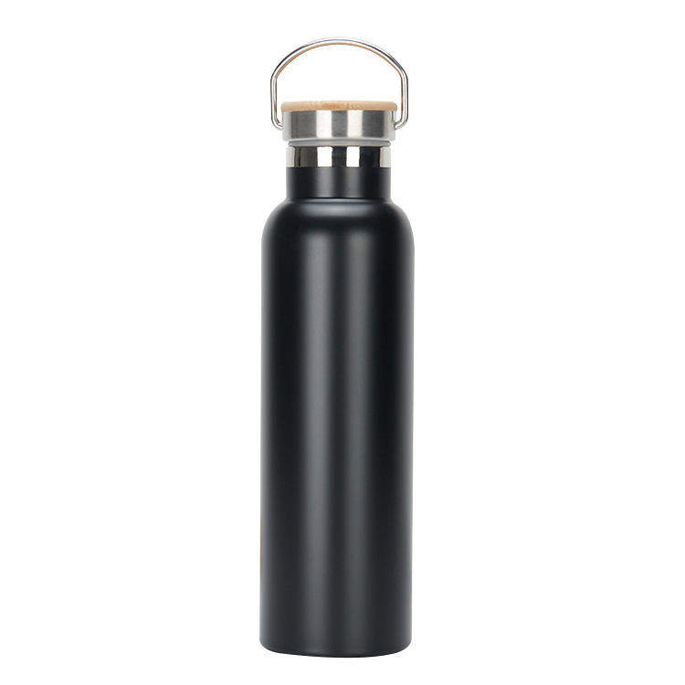 Custom BPA Free Hot Cold Thermal Drink Bottle Double Wall Insulated Stainless Steel Hot and Cold Water Bottle with Bamboo Lid