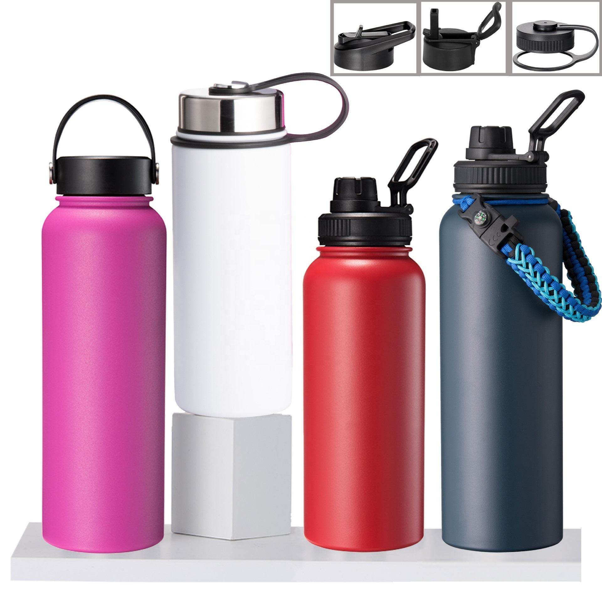 Hydro Insulated Water Bottle with Straw Lid Reusable Vacuum Flask Wide Mouth Stainless Steel Water Bottles