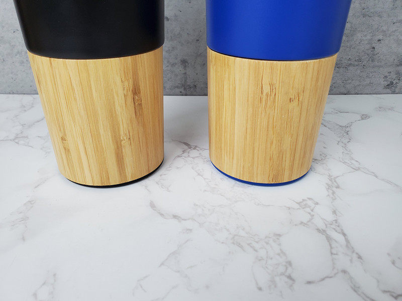 20oz Insulated Tumbler Stainless Steel With Bamboo Shell Thermos Bamboo Coffee Cup Travel Mug With Lid