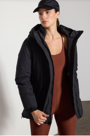 INVIGORATE RDS DOWN HIP-LENGTH PUFFER WITH SLITS