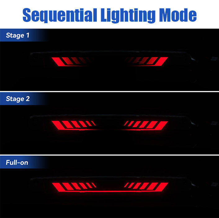 高位LED灯条制动灯（雪佛兰, GMC 可用）时光隧道图案