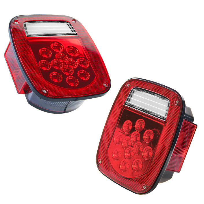 Red LED BAR Tail Lights with Side Marker Light
