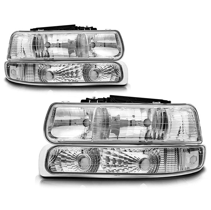 Headlight Assembly Compatible with 1999-2002 Chevy Silverado-CH