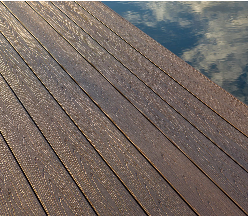 Decking 3D-embossed
