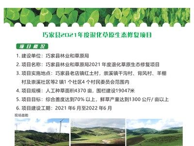 巧家县2021年度退化草原生态修复项目实现生态与生产协同提升