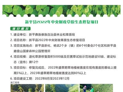 新平县2022年中央财政草原生态修复项目持续释放生态效益