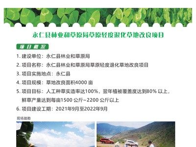 永仁县草原轻度退化草地改良项目完成关键节点任务