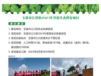 玉溪市江川区2023年草原生态修复项目进入成果巩固阶段