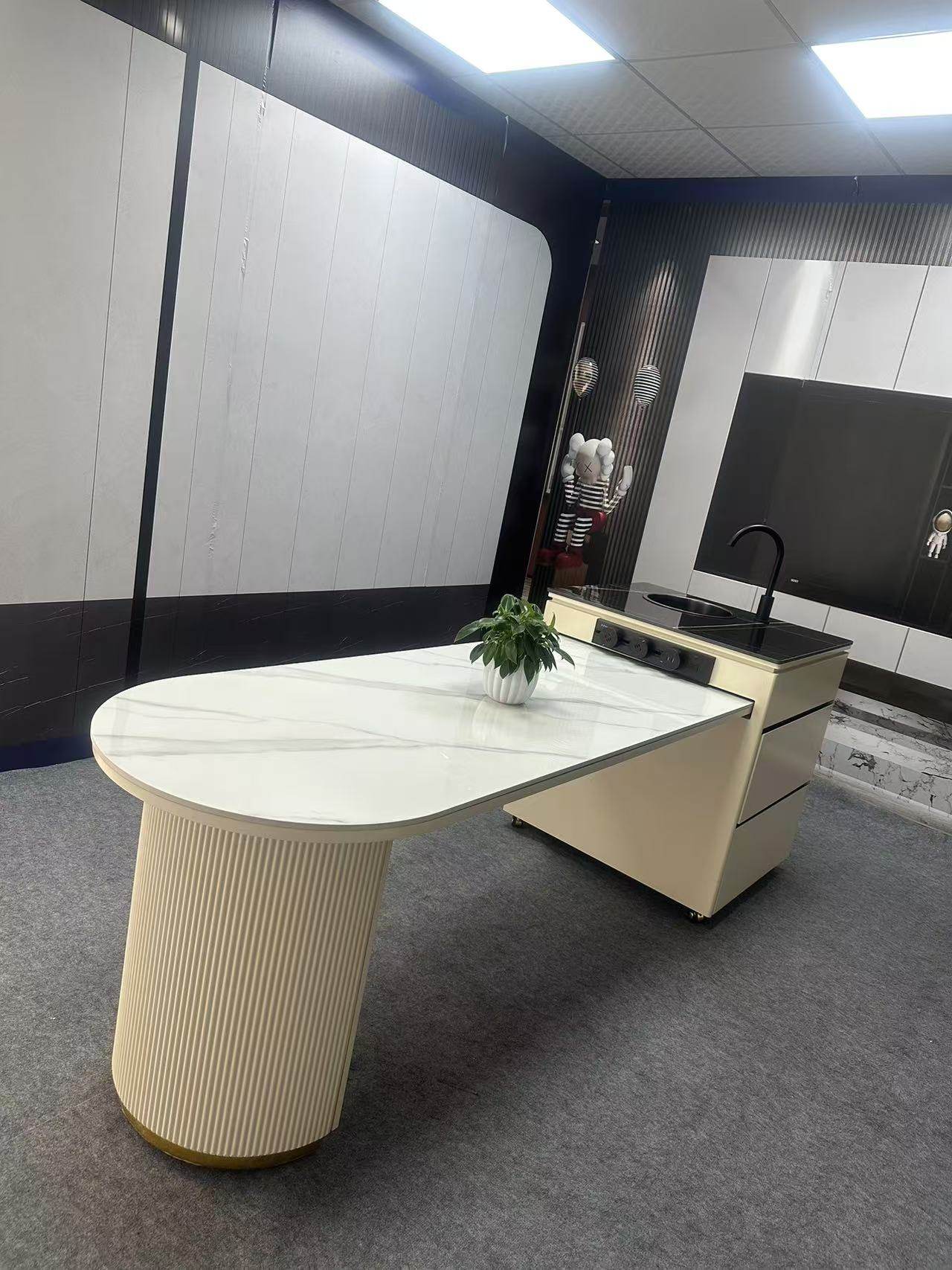 Customized Size Sintered Stone Office Tea Platform Countertop