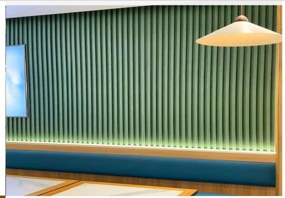 204X14MM    Customized Length Interior WPC Grilles Fluted Wall Panel