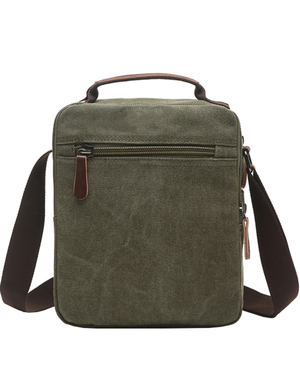 Mygreen Vertical Canvas Messenger Bag