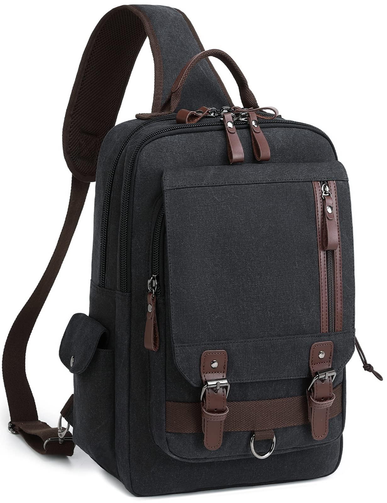 mygreen Canvas Cross Body Messenger Bag Shoulder Sling Backpack Travel Rucksack