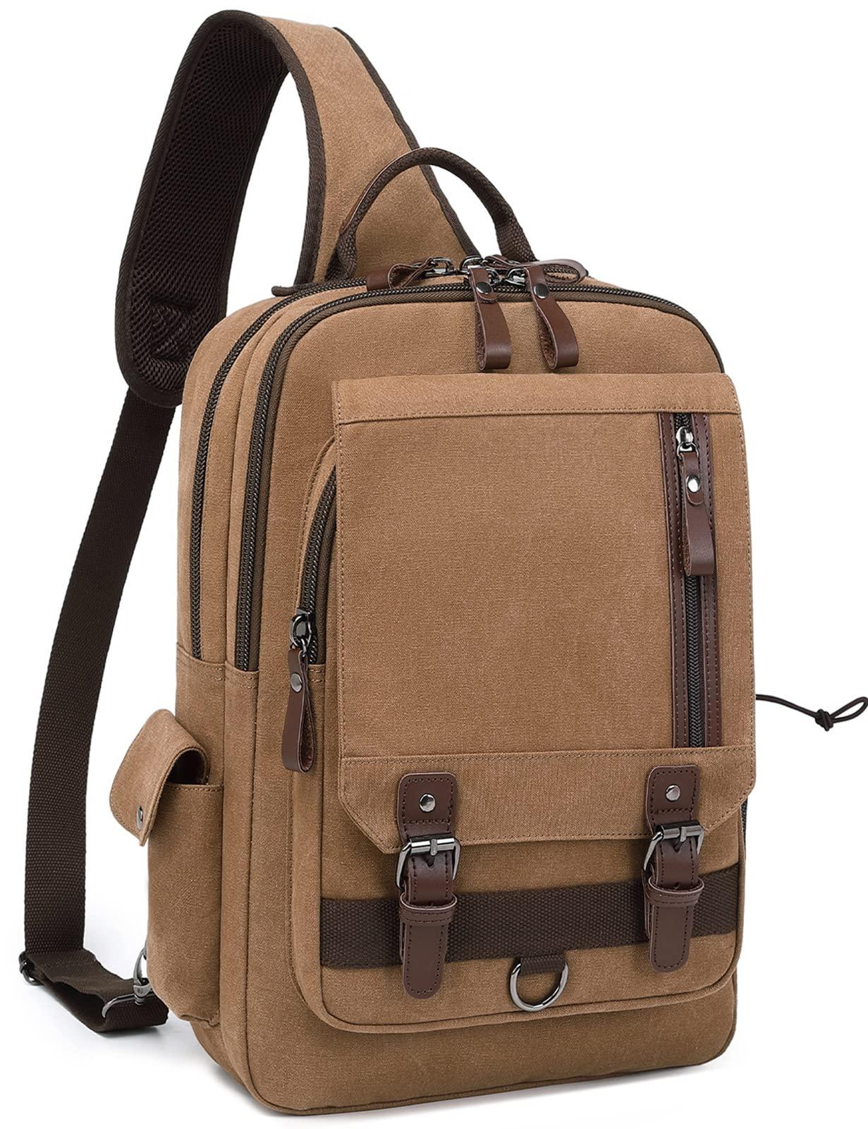 mygreen Canvas Cross Body Messenger Bag Shoulder Sling Backpack Travel Rucksack