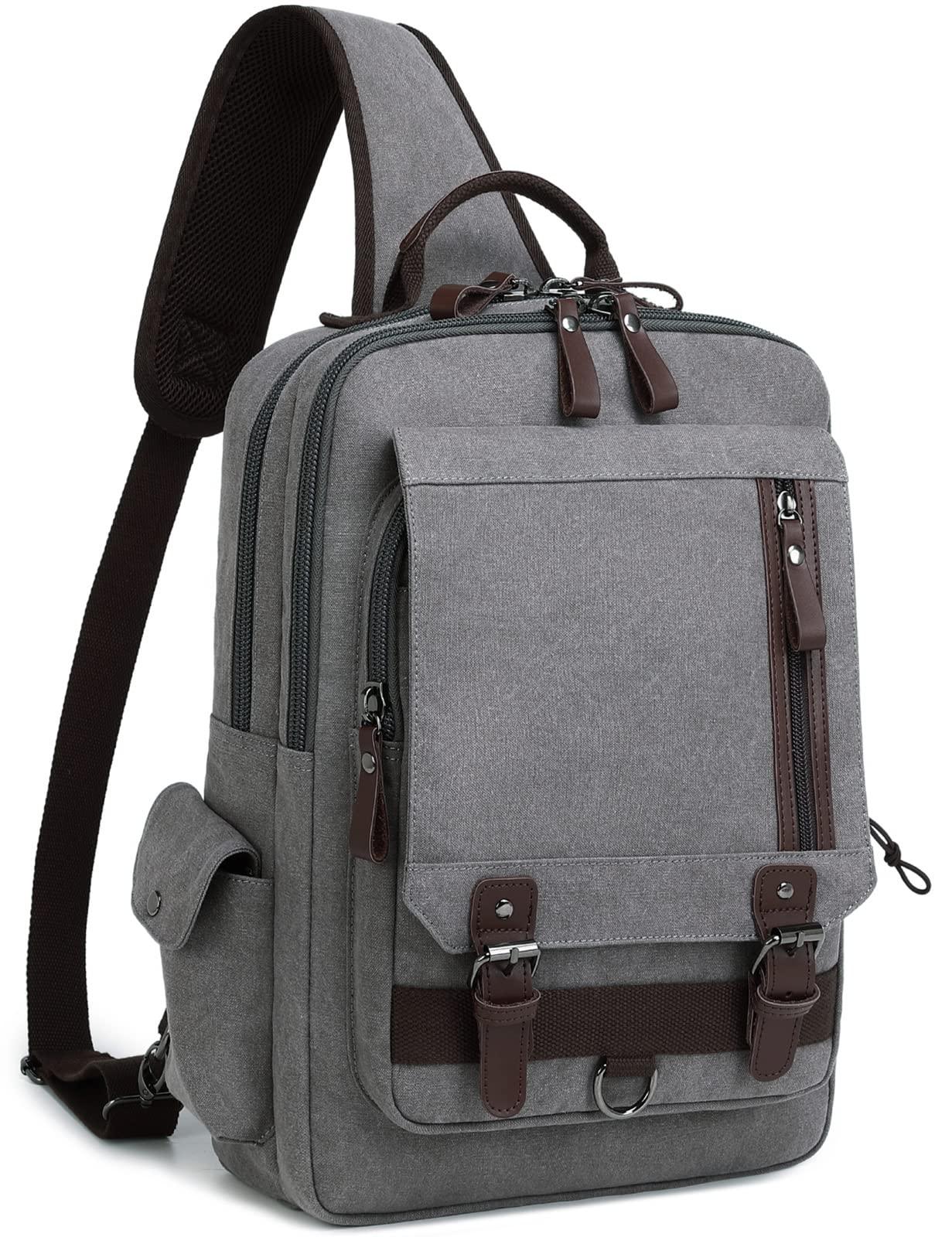 mygreen Canvas Cross Body Messenger Bag Shoulder Sling Backpack Travel Rucksack