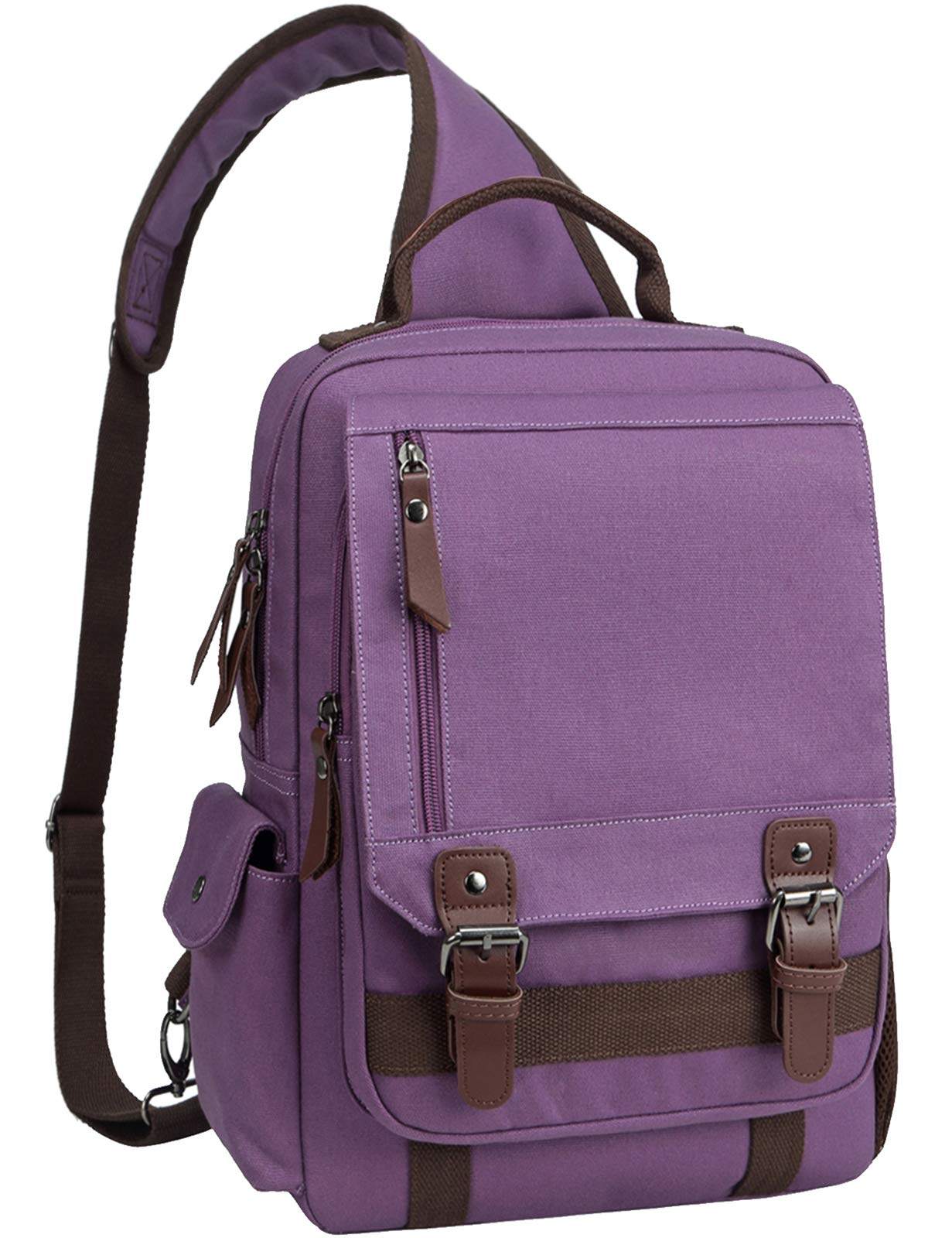 mygreen Canvas Cross Body Messenger Bag Shoulder Sling Backpack Travel Rucksack