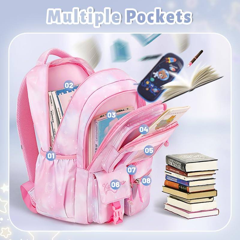 mygreen Girls Backpack, School Kids Backpacks for Girls, Cute Book Bag