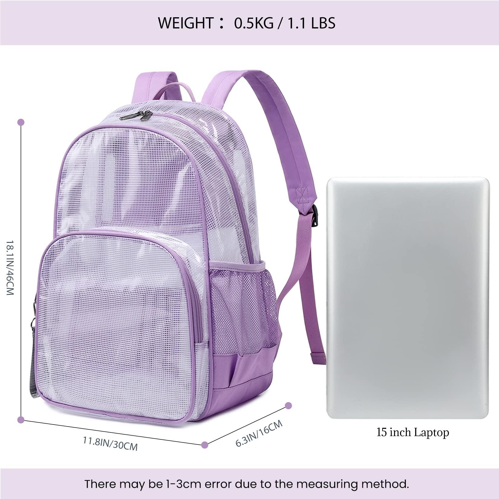 mygreen Clear Backpack, Heavy Duty School Bag for 15.6 Laptop