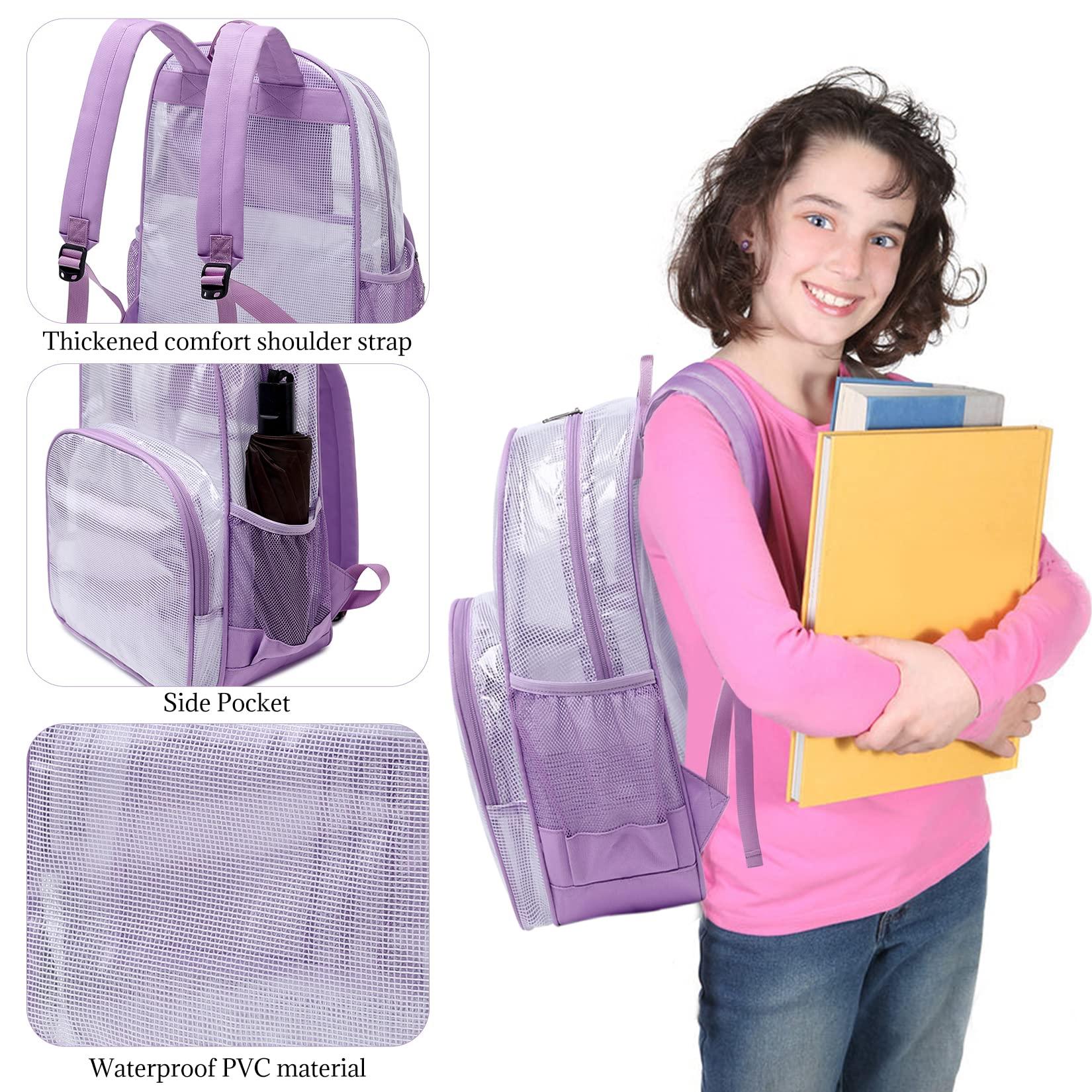 mygreen Clear Backpack, Heavy Duty School Bag for 15.6 Laptop