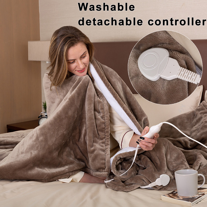 Heated Throw Blanket -Soft Plush Washable Electric Blanket