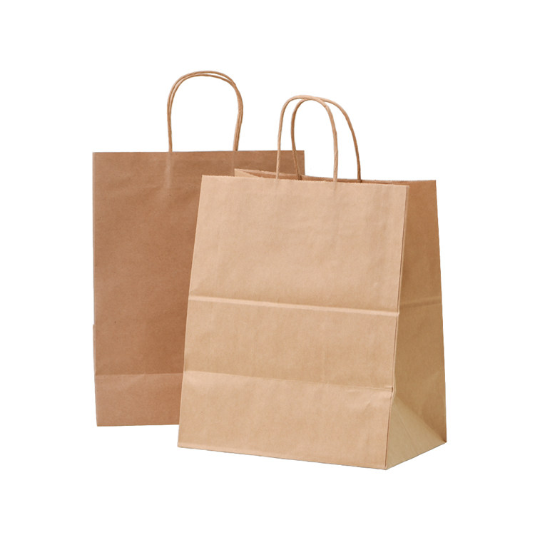 Customized Kraft Paper Garment Shopping Paper Bag Printing With Handle