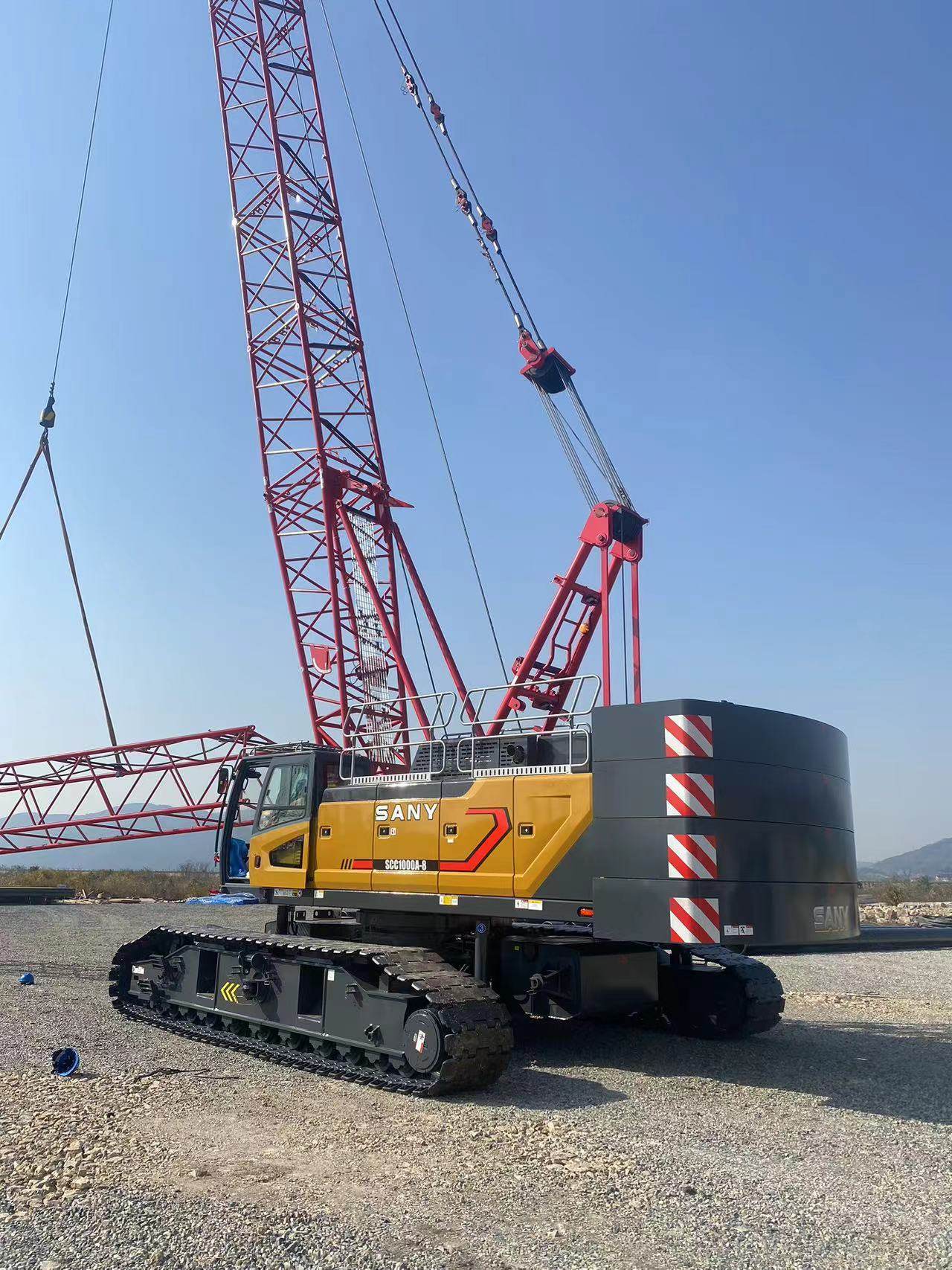 Used  Sany 100t Scc1000A-8 Crawler Crane