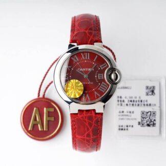 Replica Ballon Bleu De Cartier WSBB0022 33MM 1:1 Best Edition AF Factory Red Dial