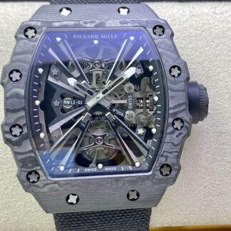 Replica Richard Mille RM12-01 1:1 Best Edition RM Factory Tourbillon Skeleton Dial