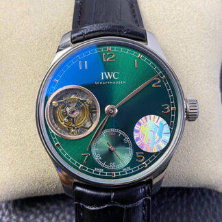 Replica IWC Portuguese Tourbillon 1:1 Best Edition ZF Factory Green Dial