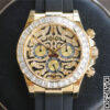 Replica Rolex Cosmograph Daytona 116588 TBR 11 Best Edition Noob Factory Yellow Gold Diamond Bezel