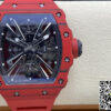 Replica Richard Mille RM12-01 Tourbillon 11 Best Edition RM Factory Red Rubber Strap