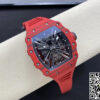 Replica Richard Mille RM12-01 Tourbillon 11 Best Edition RM Factory Red Rubber Strap