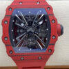 Replica Richard Mille RM12-01 Tourbillon 11 Best Edition RM Factory Red Rubber Strap