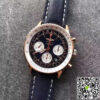 Replica Breitling Navitimer 01 RB012012 11 Best Edition JF Factory Blue Strap