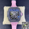 Replica Richard Mille RM35-02 11 Best Edition T+ Factory NTPT Carbon Fiber Pink Rubber Strap