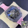 Replica Richard Mille RM35-02 11 Best Edition T+ Factory NTPT Carbon Fiber Pink Rubber Strap