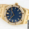 Replica Audemars Piguet Royal Oak Quartz 33MM 67651BA.ZZ.1261BA.02 11 Best Edition ZF Factory Blue Dial